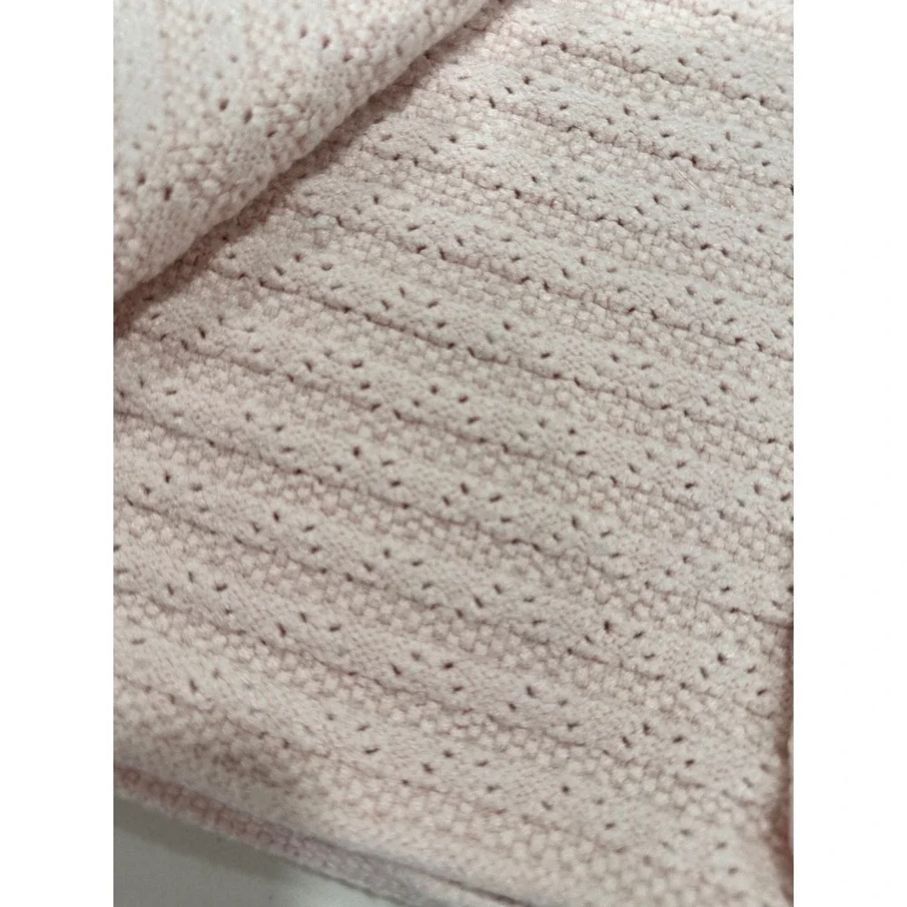 Primark Baby Pink Cellular Knit Blanket Pointelle Soft‎ Breathable One Size